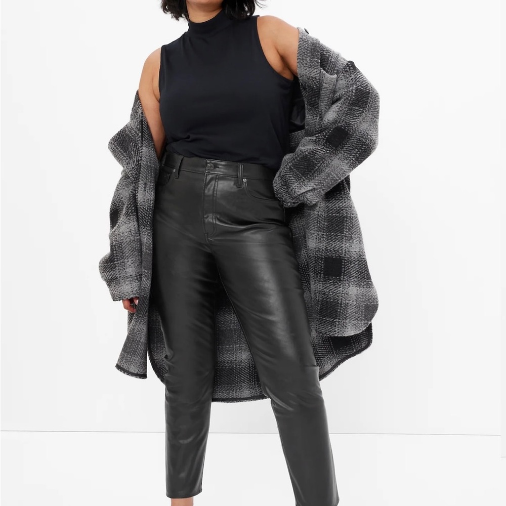 NWT GAP High Rise Faux-Leather Vintage Slim Jeans